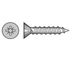 Self Tapping Screw CSK Head Pozi Drive Stainless Steel