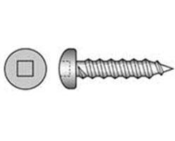 Self Tapping Screw Pan Head Square Drive Stainless Steel